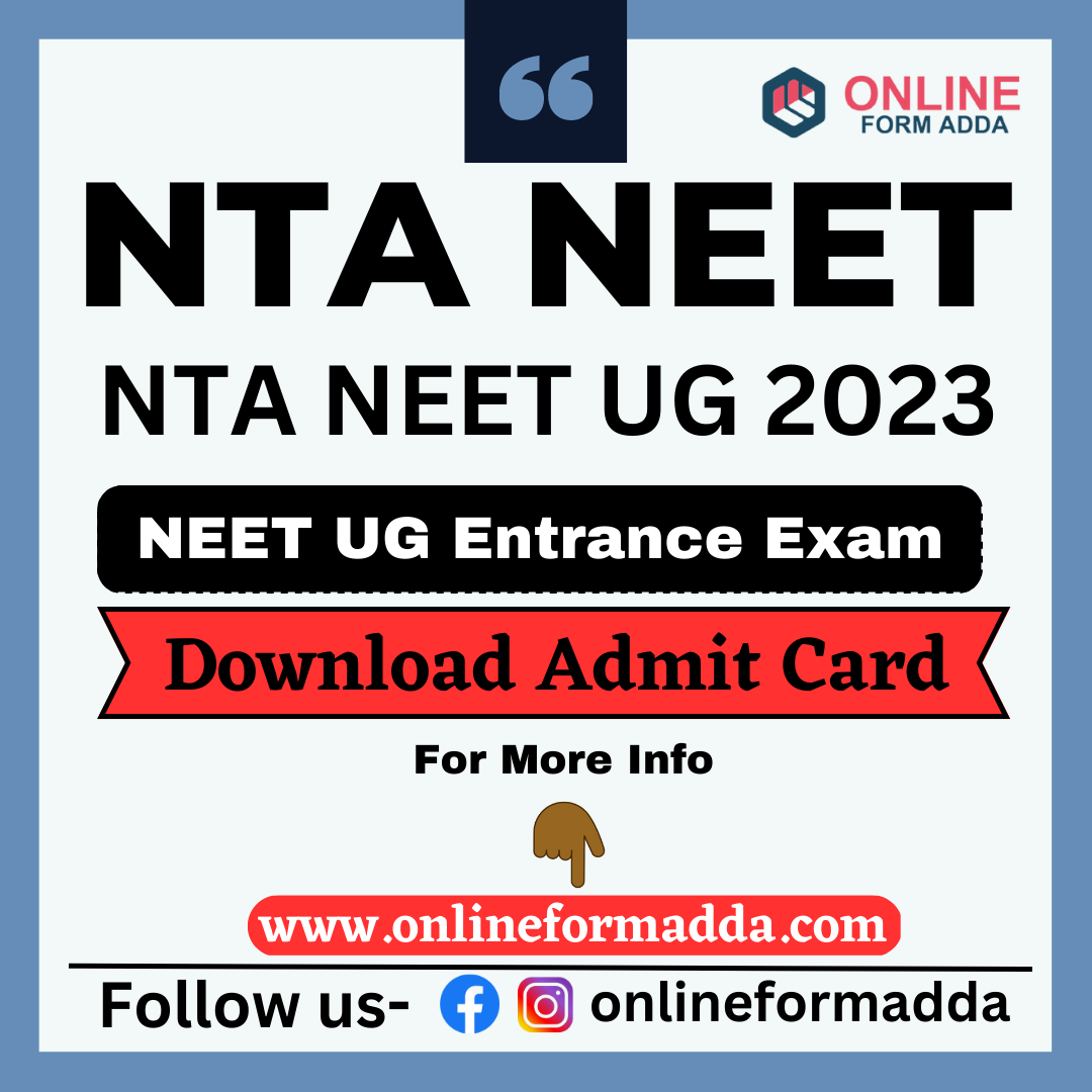 NTA NEET UG Admit Card